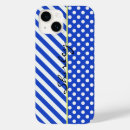 Recherche de et point de polka jaune iphone coques Bleu