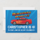 Recherche de la flamme invitations Voiture de course