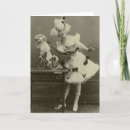Recherche de chien habillé vœux cartes Vintage