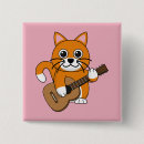 Recherche de drôles de guitare badges Chat