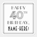 Suche nach glücklicher 40 geburtstag aufkleber 40 jahre alt