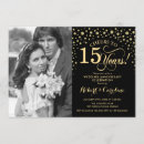 Recherche de anniversaire 15 ans mariage cartes invitations Élégant