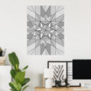 Suche nach schwarz weißes muster poster Geometrisch