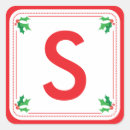 Recherche de houx de noël autocollants Rouge