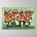 Recherche de partie de pizza posters Drôle