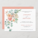 Recherche de saumon orange corail invitations Aquarelle