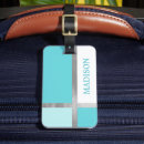 Recherche de turquoise girly bagages étiquettes Monogrammé