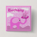 Recherche de éléphant avec des fleurs badges Pour enfants