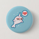 Recherche de baleine kawaii badges Narwhal