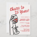 Recherche de vingt cinq ans invitations Fête d'anniversaire adulte