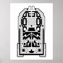 Recherche de motif futuriste posters Noir et blanc