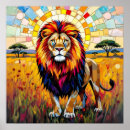 Recherche de lion bleu posters Motif