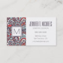 Recherche de paisley floral cartes visite Bleu