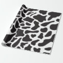 Recherche de vache noire et blanche papier cadeau Motif