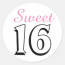 Suche nach rosa 16 geburtstag party aufkleber Sechzehn