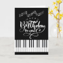 Recherche de piano anniversaire cartes Musicien