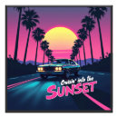 Recherche de voiture de muscle posters Coucher de soleil