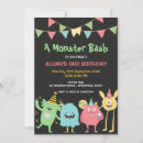 Recherche de monster bash invitations Fête d'anniversaire monstre