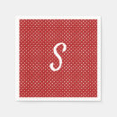Recherche de points rouges serviettes Monogramme