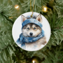 Suche nach sibirischer husky ornamente Weihnachten