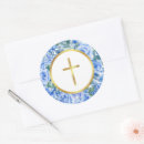 Recherche de croix bleue autocollants Aquarelle