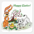 Recherche de pâques drôle autocollants Lapin