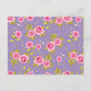 Recherche de rose et violet cartes postales Élégant