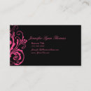 Recherche de noir fuschia cartes visite Chic