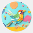 Recherche de oiseau coloré autocollants Artistique