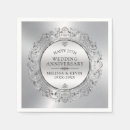 Recherche de argent brillant serviettes Anniversaire
