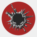 Recherche de trous de balle autocollants Drôle