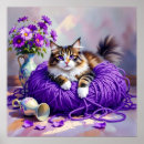 Suche nach lila katze poster Süß