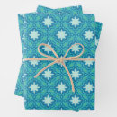 Recherche de motif bleu turquoise papier cadeau Pour elle
