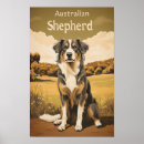 Recherche de chien berger australien posters Rétro