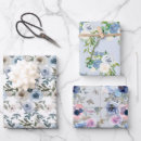 Recherche de motif floral papier cadeau Bleu