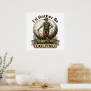 Recherche de trou de balle posters Golfeur