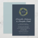 Recherche de bleu et noir turquoise mariage invitations Aquarelle