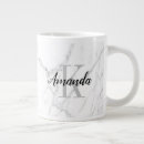 Recherche de marbre blanc tasses Monogramme
