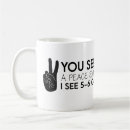 Recherche de main de paix tasses Hippie