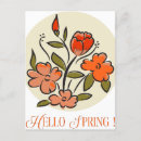 Suche nach blumen im frühling postkarten Retro