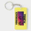 Recherche de plage de palmiers porteclés Rétro