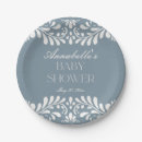 Recherche de dusty blue paper assiettes Mother to be