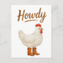 Recherche de poulet cartes postales Aquarelle