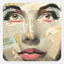 Recherche de yeux fermés autocollants Femme