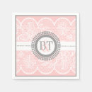 Recherche de rose clair serviettes Monogrammé