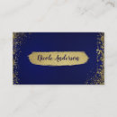 Recherche de bleu royal or cartes visite Minimaliste