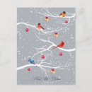 Suche nach vogel im winter postkarten Winterwunderland