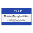 Recherche de identification cartes visite Bleu