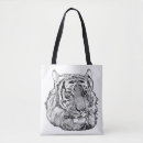 Recherche de tiger tote bags Visage de tigre