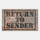 Suche nach absender aufkleber Return to sender